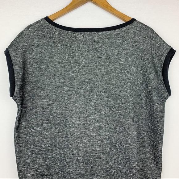 Old Navy Thick Box Cut Crop Top Black Hem Sweater - Picture 10 of 11